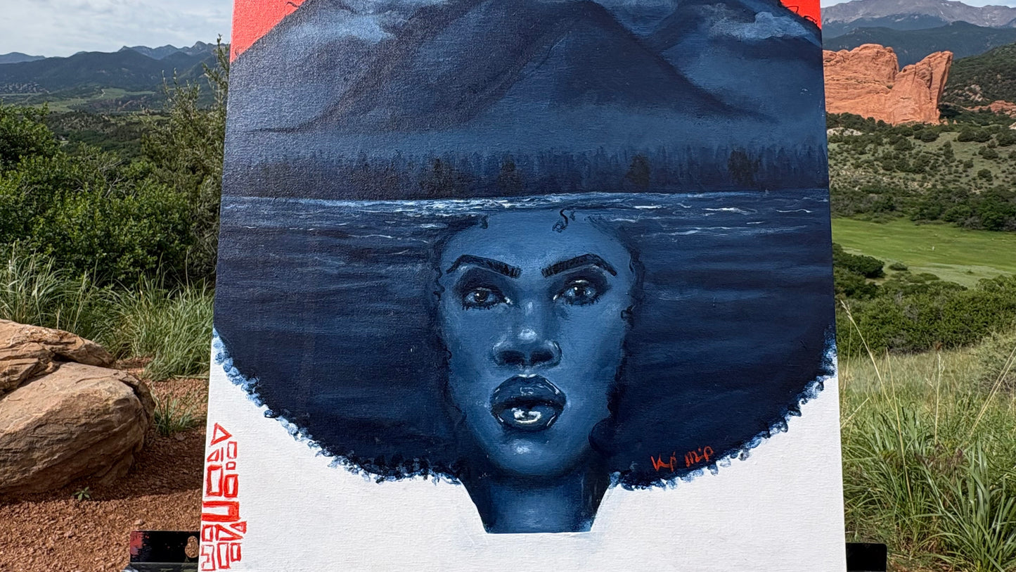 “Talking To the Moon” Original Portrait