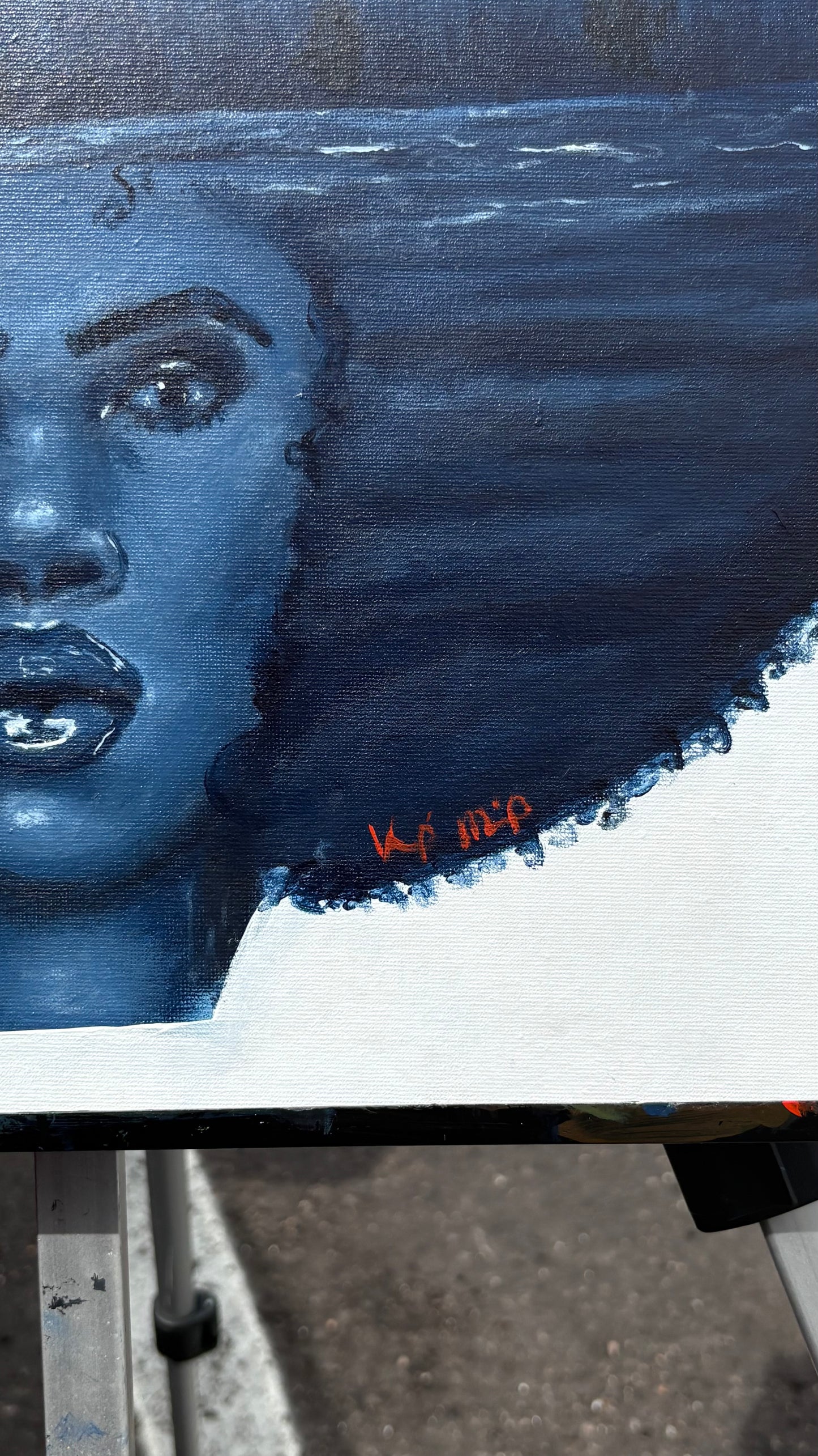 “Talking To the Moon”  Original Portrait