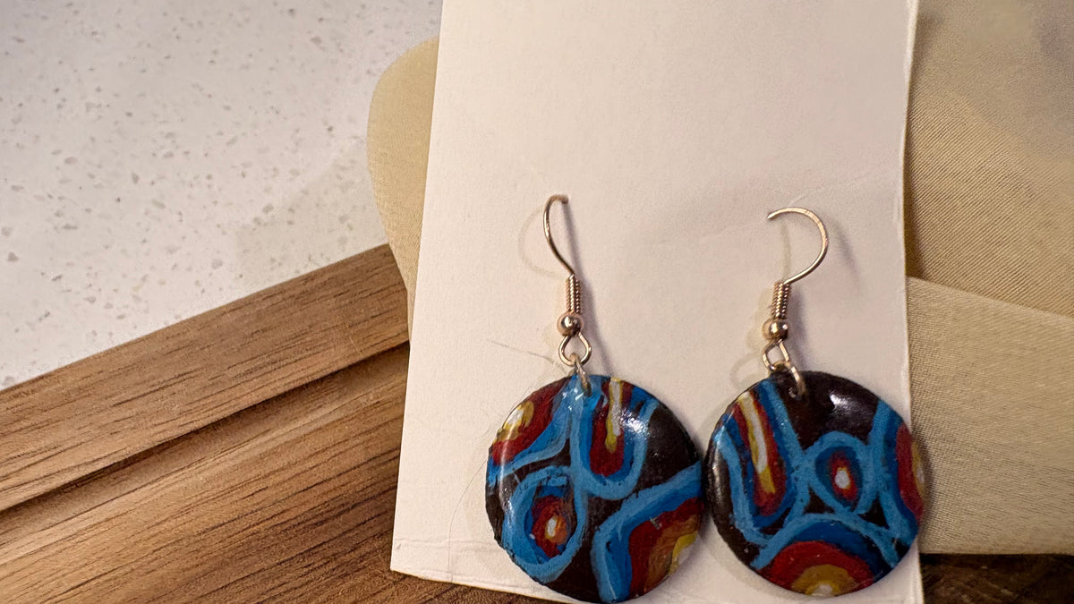 ‘Weather Change’ Handpainted Earrings