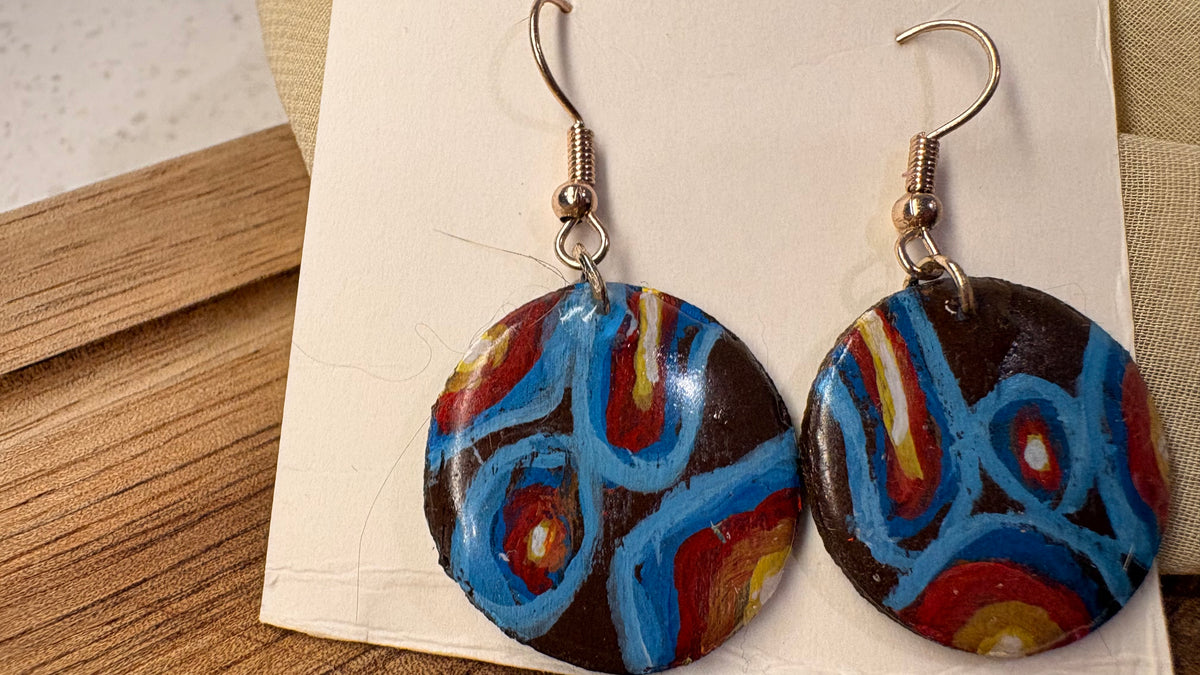 ‘Weather Change’ Handpainted Earrings