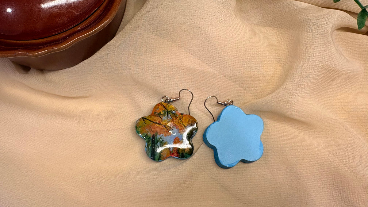 ‘Autumn Breeze’ Hand Painted Earrings