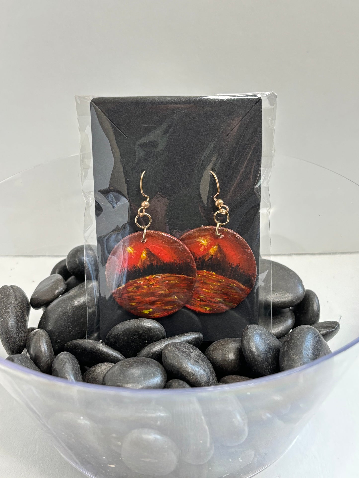 Sunset Hand Painted Earrings