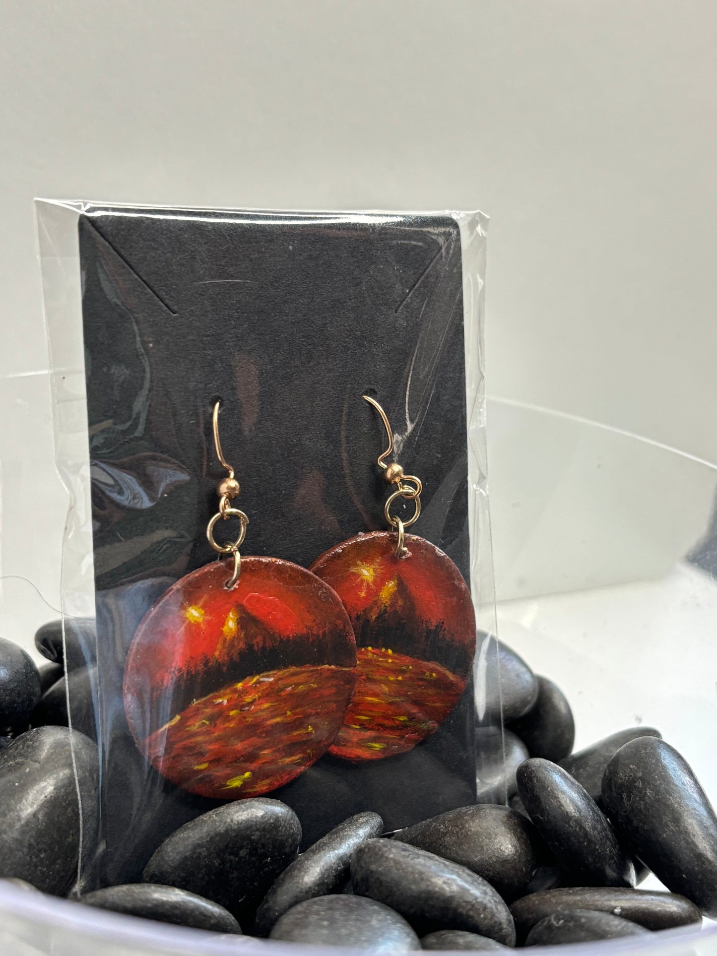 Sunset Hand Painted Earrings